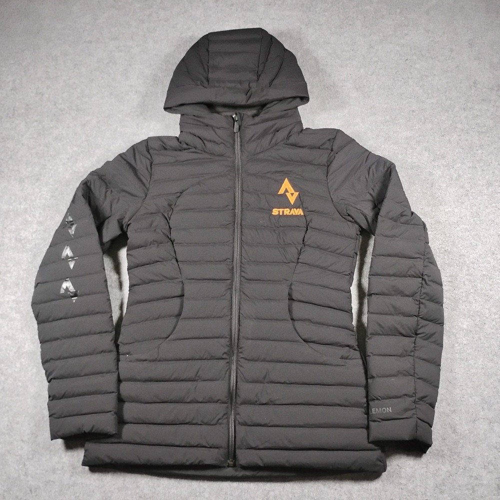 Lululemon Pack It Down Jacket Women's Size 6 Black Strava Edition Puffer Hooded